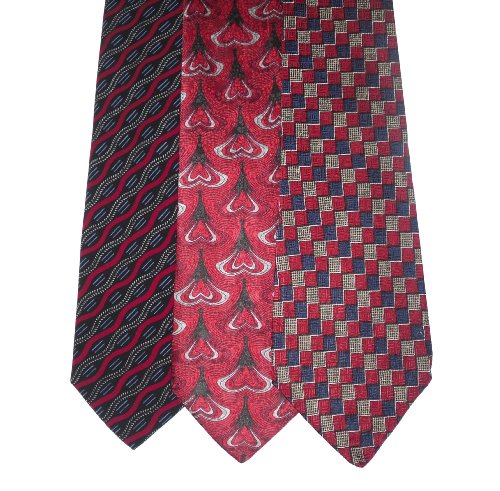 Neck Tie Lot of 3 Mens Geometric Neckties
