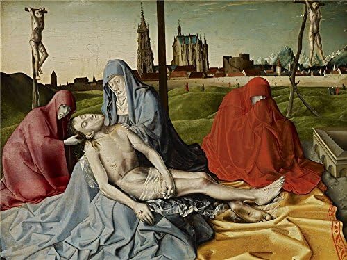 Oil Painting 'Konrad Witz (Circle Of) - Pieta, C. 1440', 24 x 32 inch / 61 x 81 cm , on High Definition HD canvas prints is for Gifts And Kids Room, Laundry Room And Study Room Decoration