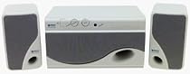 Micro Innovations MM300S 2.1 Computer Speakers (3-Speaker, Black & White)