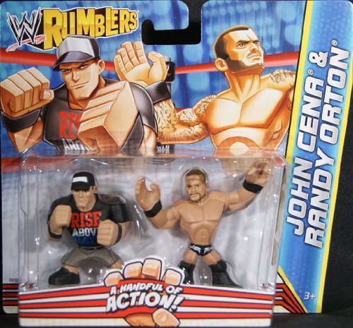 JOHN CENA & RANDY ORTON - WWE RUMBLERS TOY WRESTLING ACTION FIGURES by MATTEL