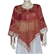 Womens Poncho Outerwear Wool in Jacquard Design 40 x 40 inches (pnch267)
