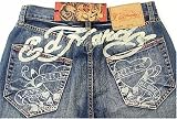 Ed Hardy by Christian Audigier Men's Denim Jeans Love Kills Print