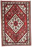 IMAGE OF 3'1 x 4'9 Handmade Knotted Persian Hamadan Semi-antique Area Rug From Iran/Persia - 47516