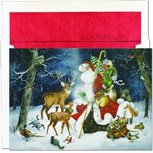 Winter Santa Scene Christmas Cards -