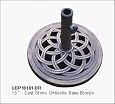 DC America UBP18181-BR 18-Inch Cast Stone Umbrella Base, Made from Rust Free Composite Materials, Bronze Powder Coated Finish