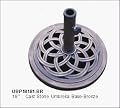DC America UBP18181-BR 18-Inch Cast Stone Umbrella Base, Made from Rust Free Composite Materials, Bronze Powder Coated Finish