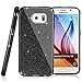 MEKO Galaxy S6 Case,Glitter Bling Built in Sparkles Soft Gel Flexible Rubber Case [Scratch Resistant] for Samsung Galaxy S6 - (Black)