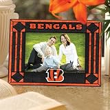 Cincinnati Bengals Black Art-Glass Horizontal Picture Frame