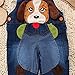 KIDSCOOL SPACE Baby Toddler CuteCartoon Red Tongue Dog Jean Overalls,Blue,12-18 Months