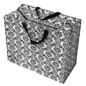 Recycled Jumbo Baroque Black and White Bag. Suitable for laundry, toys, storage