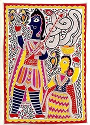 Thanksgiving Art Madhubani Folk Paintings Organic Color Paper 30 x 22 inches