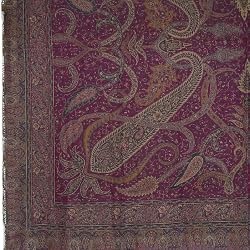 Asian Bedspread Pure Wool Jacquard Pattern India 83 inches x 105 inches