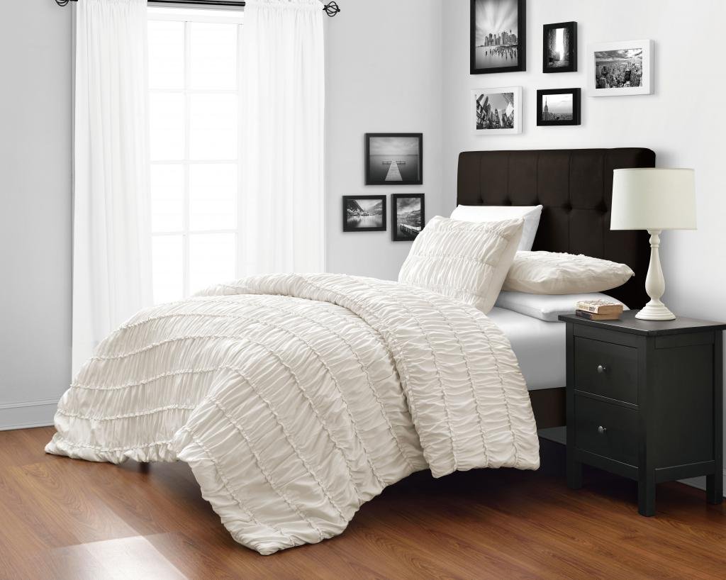 Pinzon 4Piece Ruched Duvet Cover / Insert Set eBay