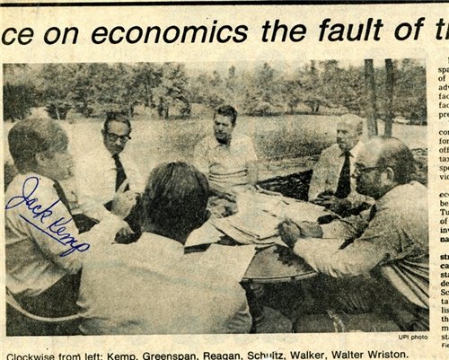 Jack Kemp Autographed/Hand Signed Newspaper Clipping