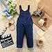 KIDSCOOL SPACE Baby Toddler CuteCartoon Red Tongue Dog Jean Overalls,Blue,12-18 Months