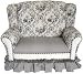 Kitchen: Small picture for Angel Song Black Toile Wingback Girl's Loveseat Chair