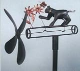 Cat Whirligig with Pole