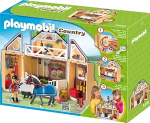 PLAYMOBIL 5418 - Aufklapp-Spiel-Box, Reitstall