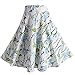 Fancyqube(TM) Women Pleated Vintage Skirts Floral Print Midi Skirt Style19 S