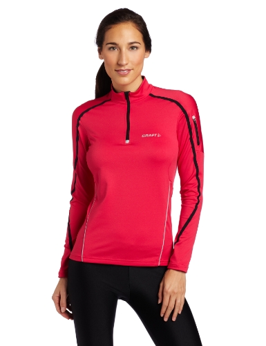 Craft Womens Performance Run Thermal Top Long Sleeve Base Layer (Russian Rose, Medium)