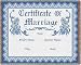 Certificate of Marriage Blue - 69 x 48 Blanket/Throw