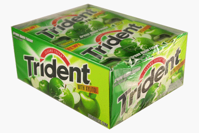 Trident Fusion Green Apple 12 - 12 Piece Packs by Cadbury Adams