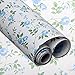 iHappy Self-Adhesive Shelf Liner Drawer Paper,17x78 Inches, Blue Rose