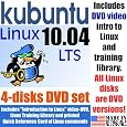 Kubuntu 10.04 LTS, 4-disks DVD Set, Includes "Introduction to Linux" video-DVD, Linux Training Library and Printed Quick Reference Card of Linux Commands, Contains Both 32-bit and 64-bit Versions, includes Complimentary Evaluation Exam