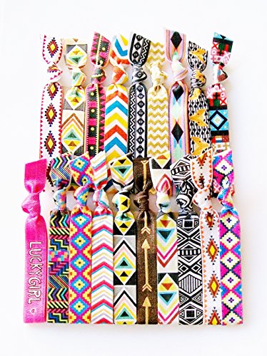 Lucky Girl Hair Ties, 20 Ponytail Holders