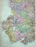 MAP NORTH EAST IRELAND DUNDALK DUBLIN BELFAST LOUGH
