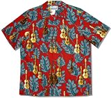 Ukulele Monstera Men's Hawaiian Aloha Shirt