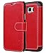 E LV Case for Galaxy S6 Active - Slim Case Cover PU Leather Flip Folio Wallet Case Cover for Samsung Galaxy S6 Active - RED/Black