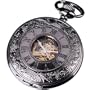 AMPM24 Montre Gousset Pendatif de Poche Transparent Nostalgie M&eacute;canique WK891
