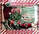 7 Piece Dog Christmas Fashion Clothes Set Size Small