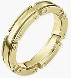 4.5mm 18 Karat Yellow Gold Link Style Wedding Band