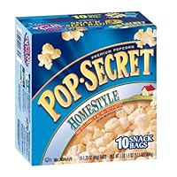 Pop Secret Snack Size Homestyle, Microwavable Popcorn, 10-Count, 17.5-Ounce Box (Pack of 3)