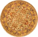 Safavieh Classic CL324A Light Green 6' Round Handmade Wool Area Rug