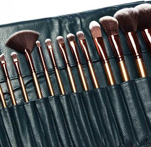 High Loving -selling professional 21 pcs Salon Persian Wool Golden Make-up Brushes Set Navy Blue leather Bag For Gifts