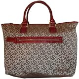 Women's DKNY Purse Handbag T&C Signature Logo Tote Chino/Red