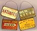 Set Of 4 Antique Vintage Wooden Signs Plaques