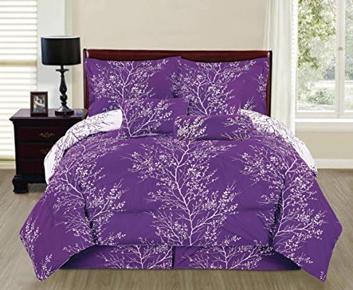 SALLY TEXTILES Camilla Comforter Set, King, Purple