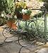 PLANT STAND ANTIQUE SCROLL DESIGN 3 LEVEL ION BLACK MOSS WIRE IRON IRON 25.75