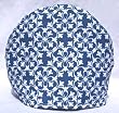 Handmade Blue and White Fabric Tea Cozy Lined and Padded Cosy