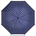 Plemo Classic Blue Automatic Folding Travel Umbrella 46 Inch Diameter, Blue