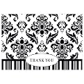 Black Damask Thank You