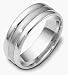 7mm Stylish Platinum Comfort Fit Wedding Band Ring