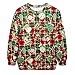 SAYM Christmas Santa Claus Cute Print Pullover Sweater Jumper Outwear style 12