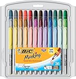 BIC Marking Permanent Marker Fashion Colors, Fine Point, Assorted Colors, 36-Count