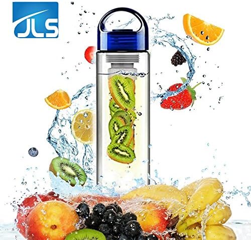 Household Solutions Infuser Water Bottle 28 oz. BEST Infused Water Bottle For Adding Fruit, Herbs, Veggies or Tea Leaves for Flavor Enriched Water. Commercial Grade Triton. BPA Free. For Travel, Sports and Fitness. Satisfaction Guaranteed. Blue