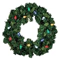 24" LED Lighted Wreath